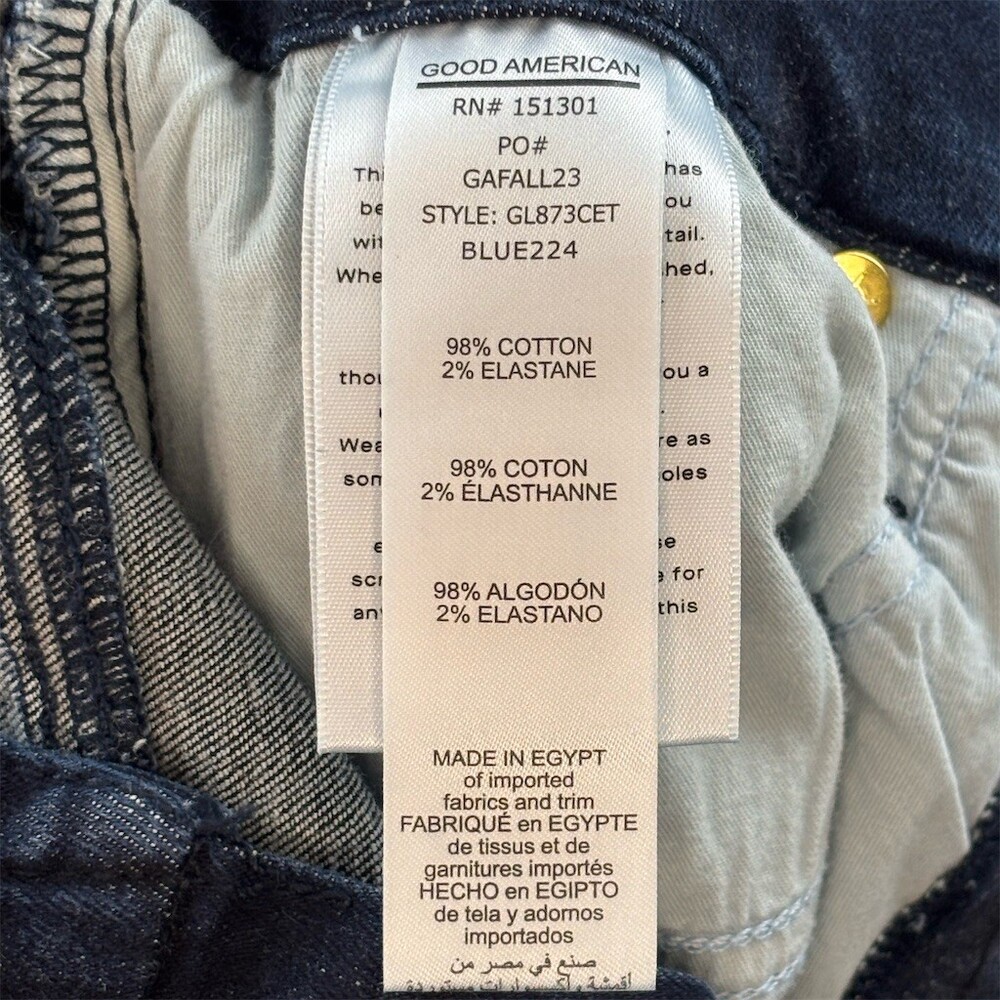 Good American Always Fit Good Legs Skinny Jeans Medium Dark Wash High Rise - Picture 11 of 14